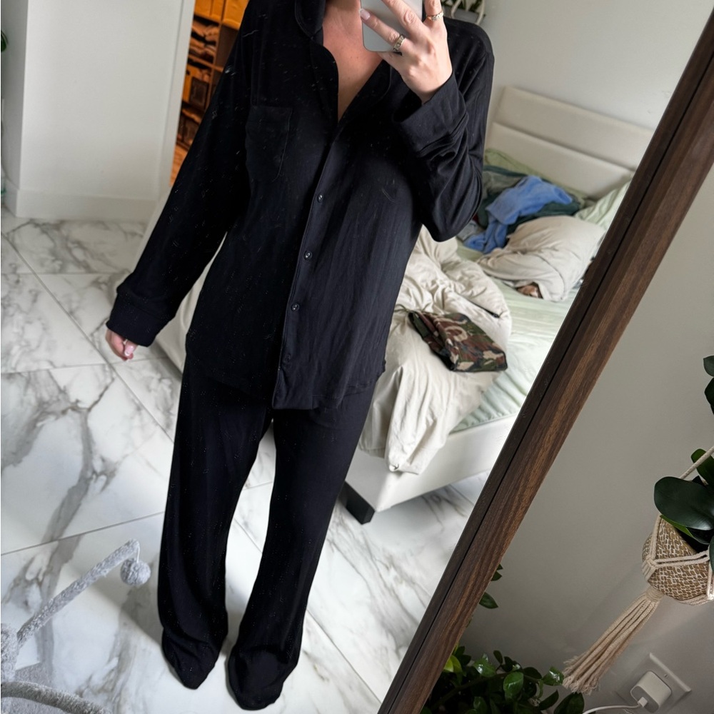 Brand New Skims Black Pajama Set